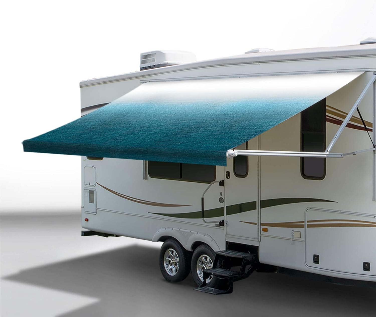 RecPro 18ft RV Awning Fabric Replacement - Blue - 3 Yr Warranty