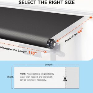 Heavy-Duty RV Slide Out Awning Fabric Replacement - Black