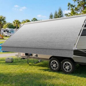RV Awning Fabric Replacement 14ft Fade Gray