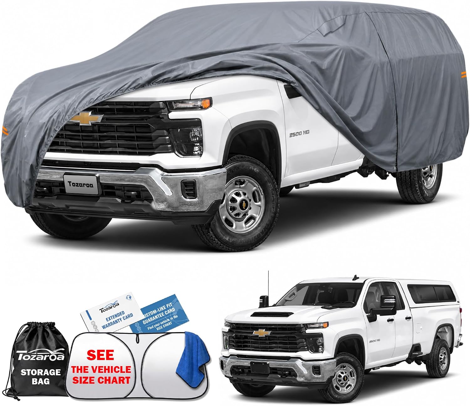 Waterproof Truck Cover for 242-262in Pickups – T7+ Size