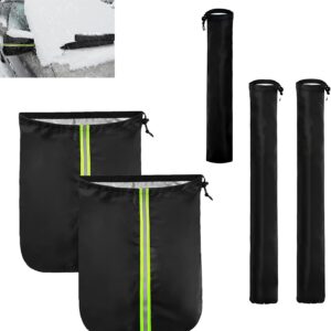 5PCS Car Mirror & Wiper Covers, All-Weather Protection