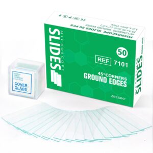 ZEEGOO Microscope Slides & Covers, 50+100pcs Set