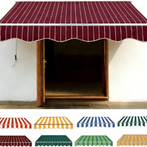 Burgundy Awning Replacement Fabric - Waterproof Sunshade Cover