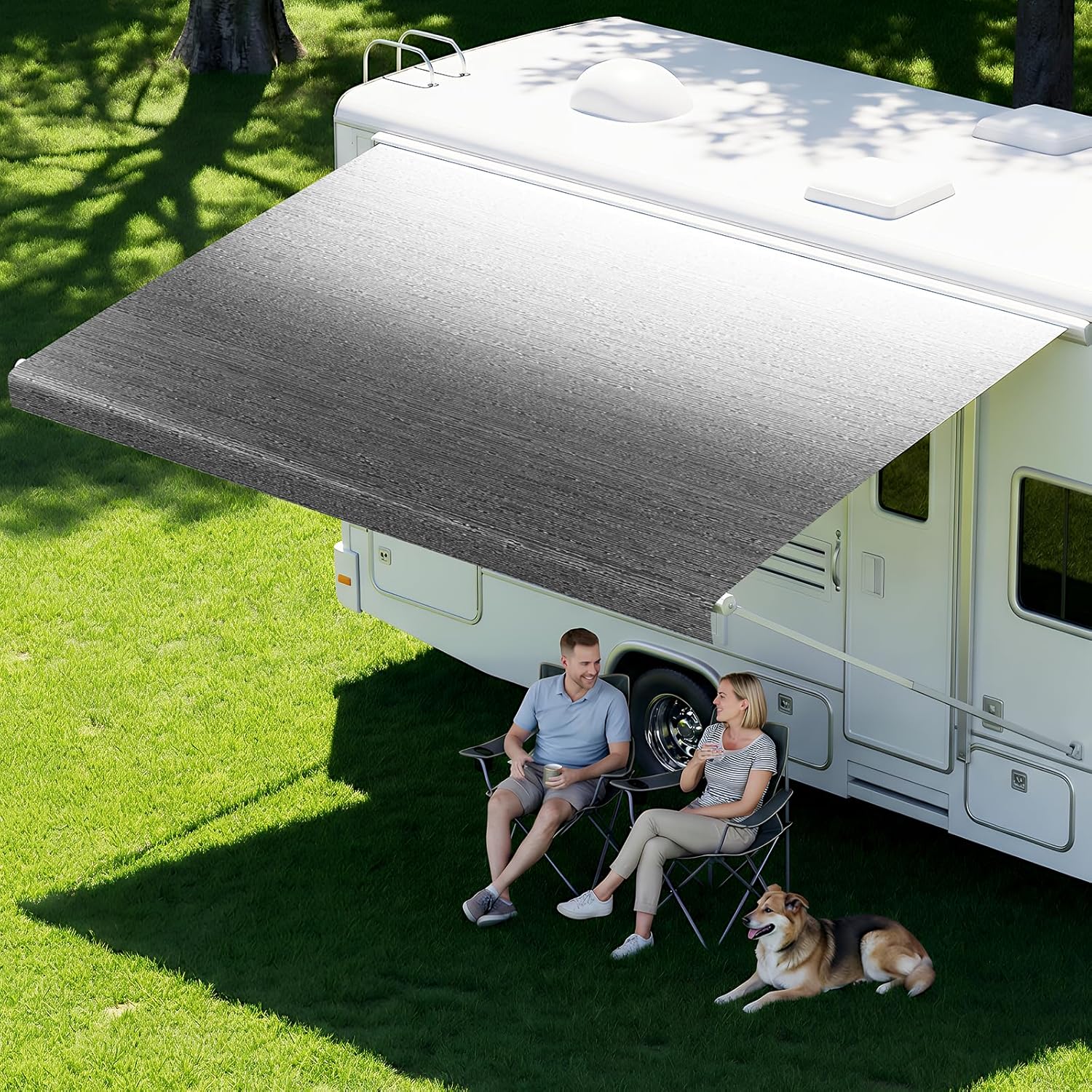 RV Awning Fabric Replacement - 15ft Heavy-Duty Vinyl