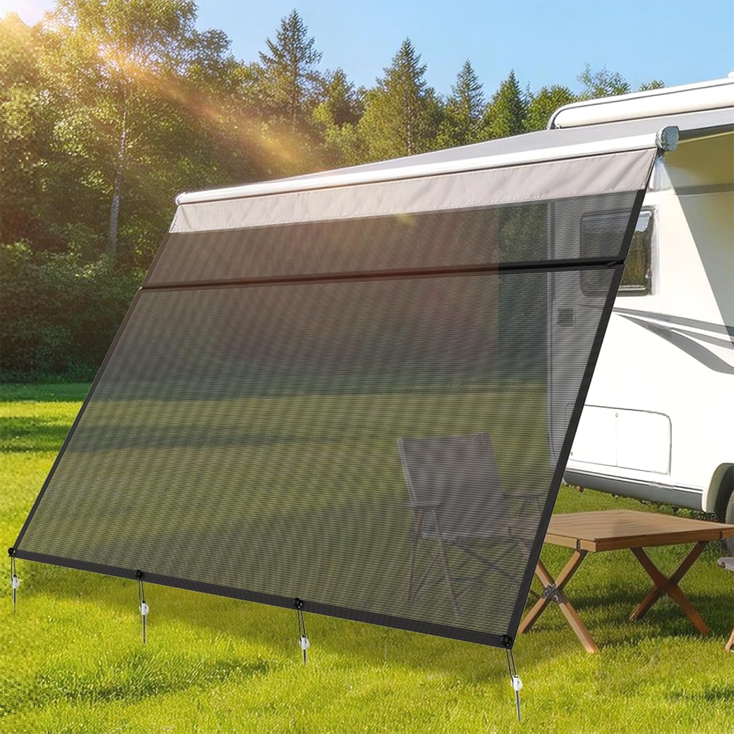 RV Awning Shade Screen 8'x11'3" - Privacy UV Block
