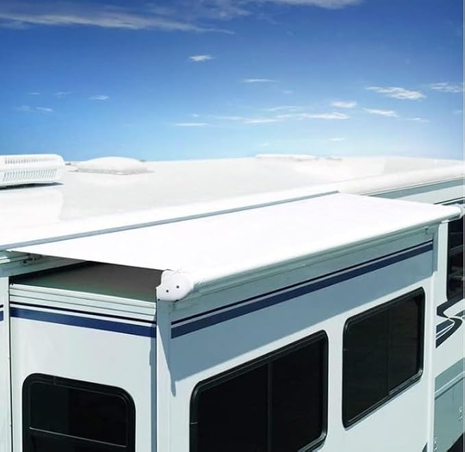 RV Slideout Topper Replacement Fabric 79in, White