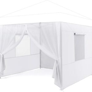 4-Piece Canopy Sidewalls for 10x10 Pop-Up Tent – White