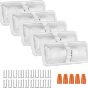 RVZONE 12V LED RV Ceiling Dual Dome Light - 5 Pack