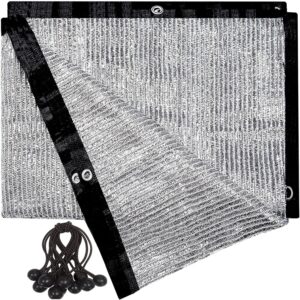 70% Aluminum Shade Cloth 6.5' x 12' Silver UV Resistant