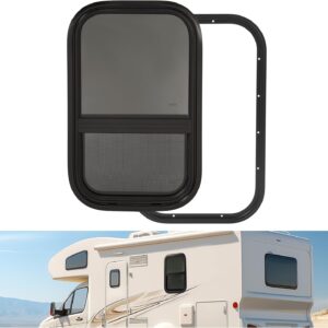 Wutist RV Window 14x22" w/ Screen & Trim Ring - Vertical Slide