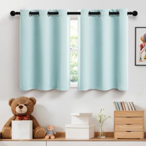 Pitalk Blackout Curtains 36in, Sea Green, Set of 2