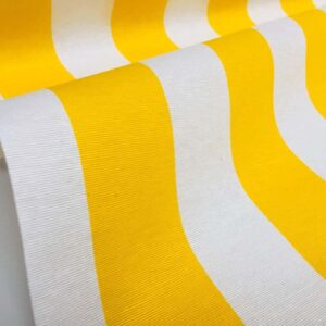 Teflon-Coated Outdoor Fabric - White Striped Waterproof Material (140cm)