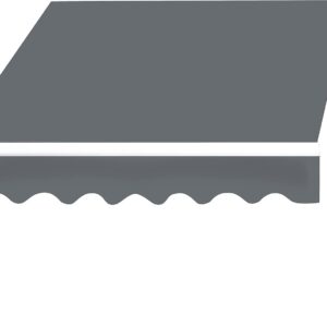 BlueWish 8'x7' Manual Patio Awning with Aluminum Frame