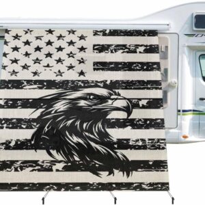 RV Awning Sun Shade 9'x7', Black Eagle Kit