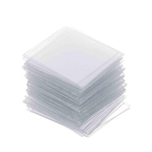 22x22mm Microscope Slides, 100-Pack Plastic Blank Lab Slides