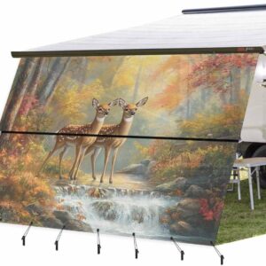 Yellow RV Awning Sun Shade Screen 9' x 15'3"