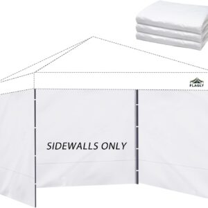 FLAGLY 10x10ft Canopy Sidewalls, 3pcs, Waterproof White
