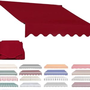 Custom Awning Fabric 8x12ft Retractable Sun Shade Polyester Cover