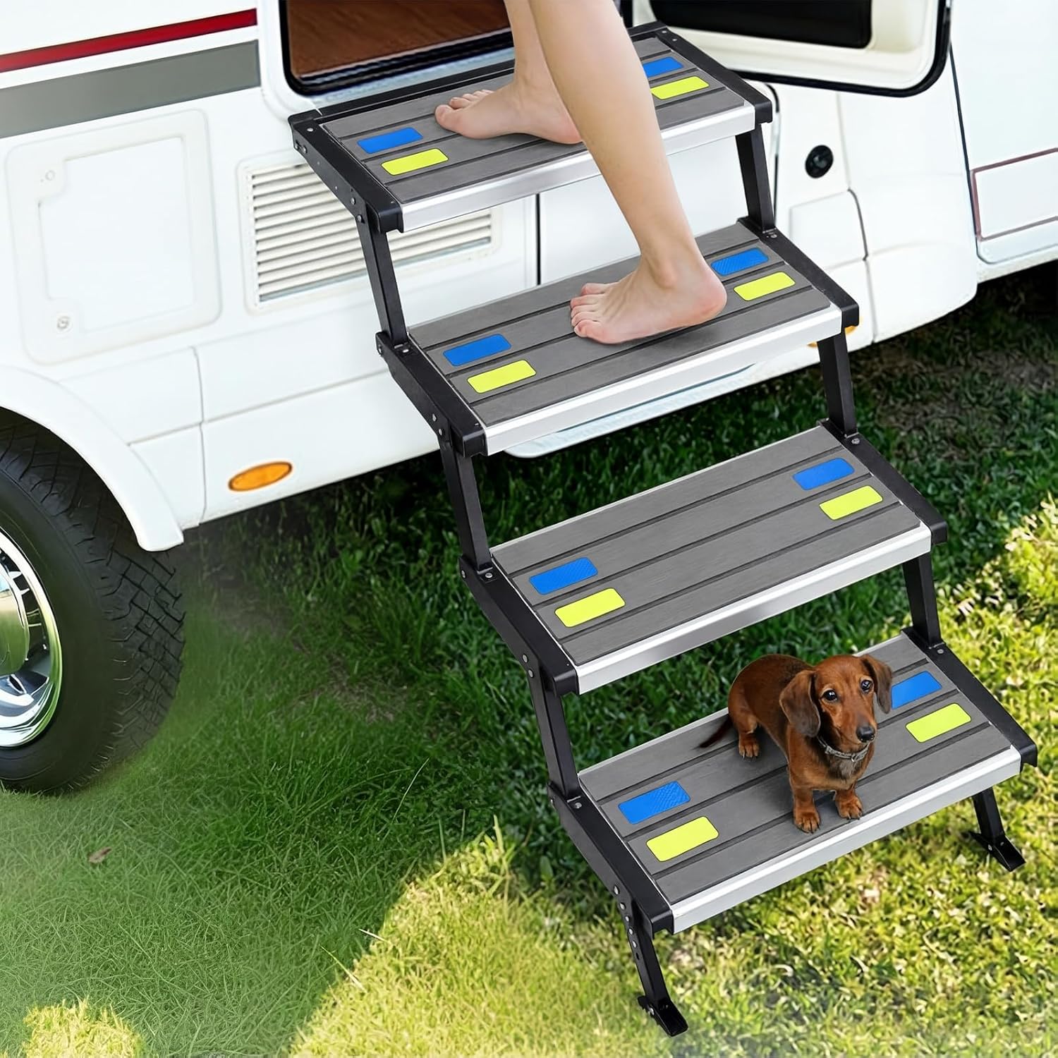 Breling 4-Pack RV Step Covers 22x7.5in Non-Slip EVA Foam