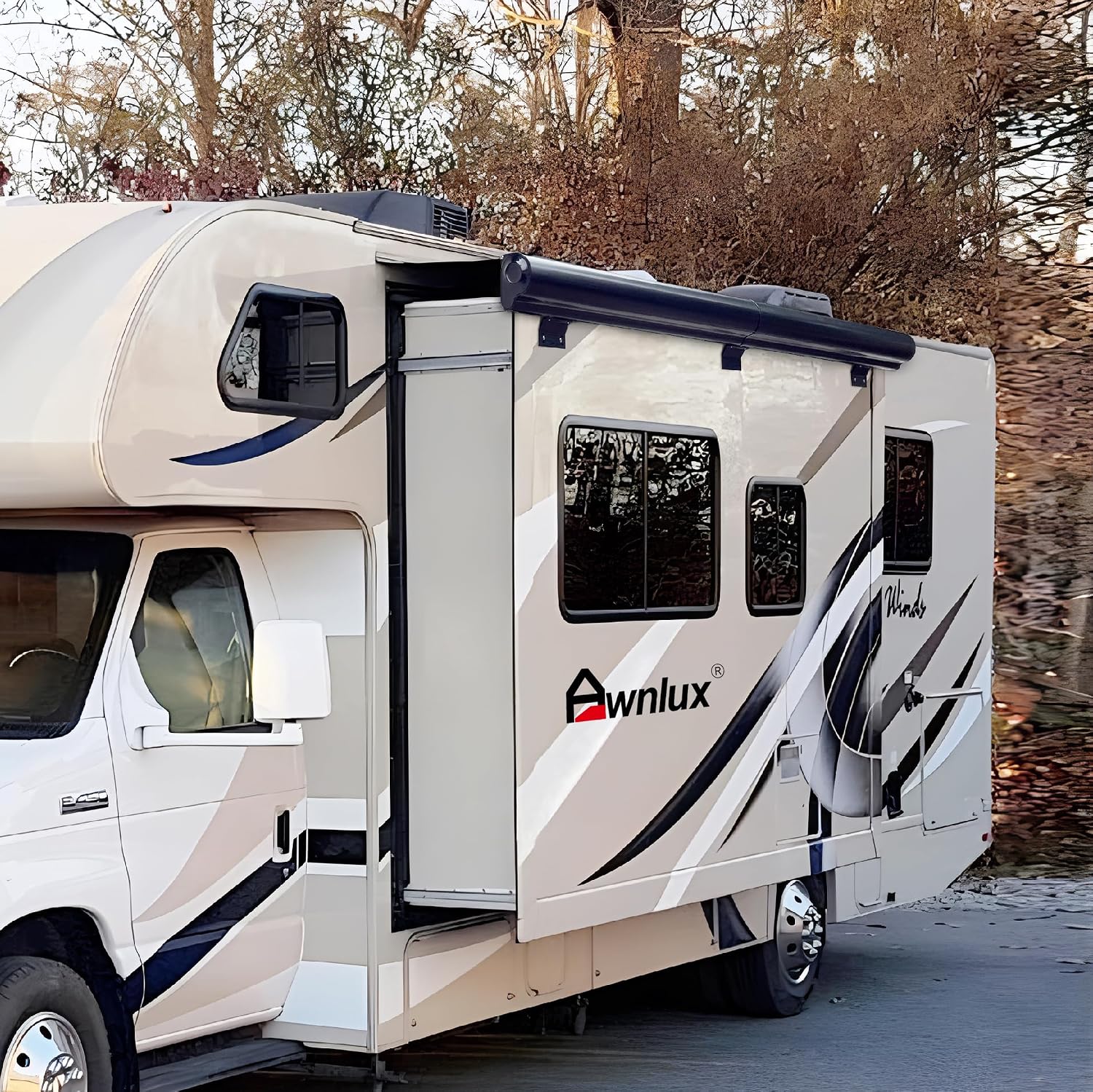 Awnlux 14' Black RV Slide Topper Awning Kit