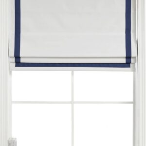 Blackout Roman Shades – Navy, 31x64" Cordless