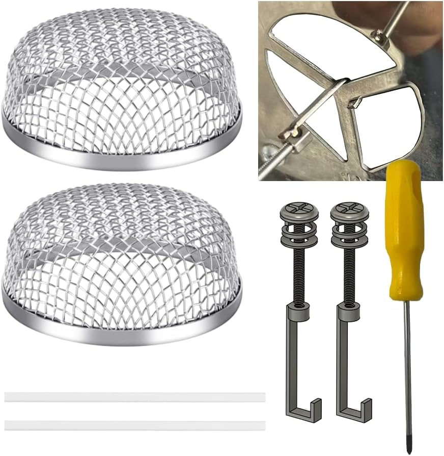 RV Furnace Vent Screens 2-Pack, Stainless Steel Mesh