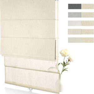 Boolegon Dual Roman Shades, Day-Night Cordless Blinds