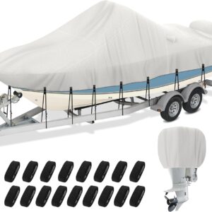 Nookat Heavy Duty Boat Cover 17-19ft Gray