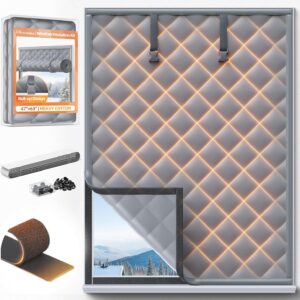 Winter Window Insulation Kit 47x63 Gray - Thermal Cover for Cold Windows