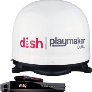 Winegard DISH Playmaker Auto Satellite Antenna Bundle, White