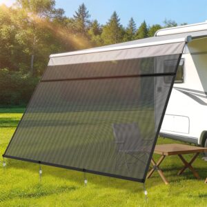 RV Awning Sun Shade Screen 8'x14'3" for 15' Camper