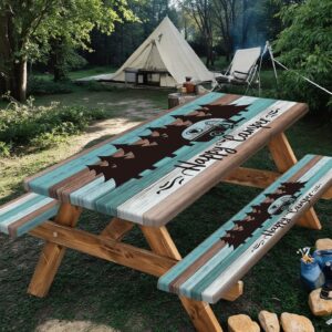 VeiVian Picnic Table Cover Set – Waterproof RV Camping Essentials
