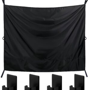 Black RV Privacy Shower Curtain 70.87x90.55"