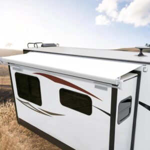 Yescamp Slide Topper Awning Kit - 16' White RV Protection