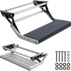 RV Step with Rug, Aluminum Step, 440 lbs Capacity