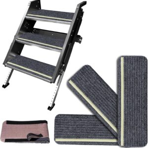 RV Step Covers 3-Pack – Non-Slip, Glow-in-Dark Stair Rugs