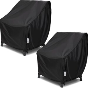 Waterproof Patio Chair Covers, 2-Pack, Black