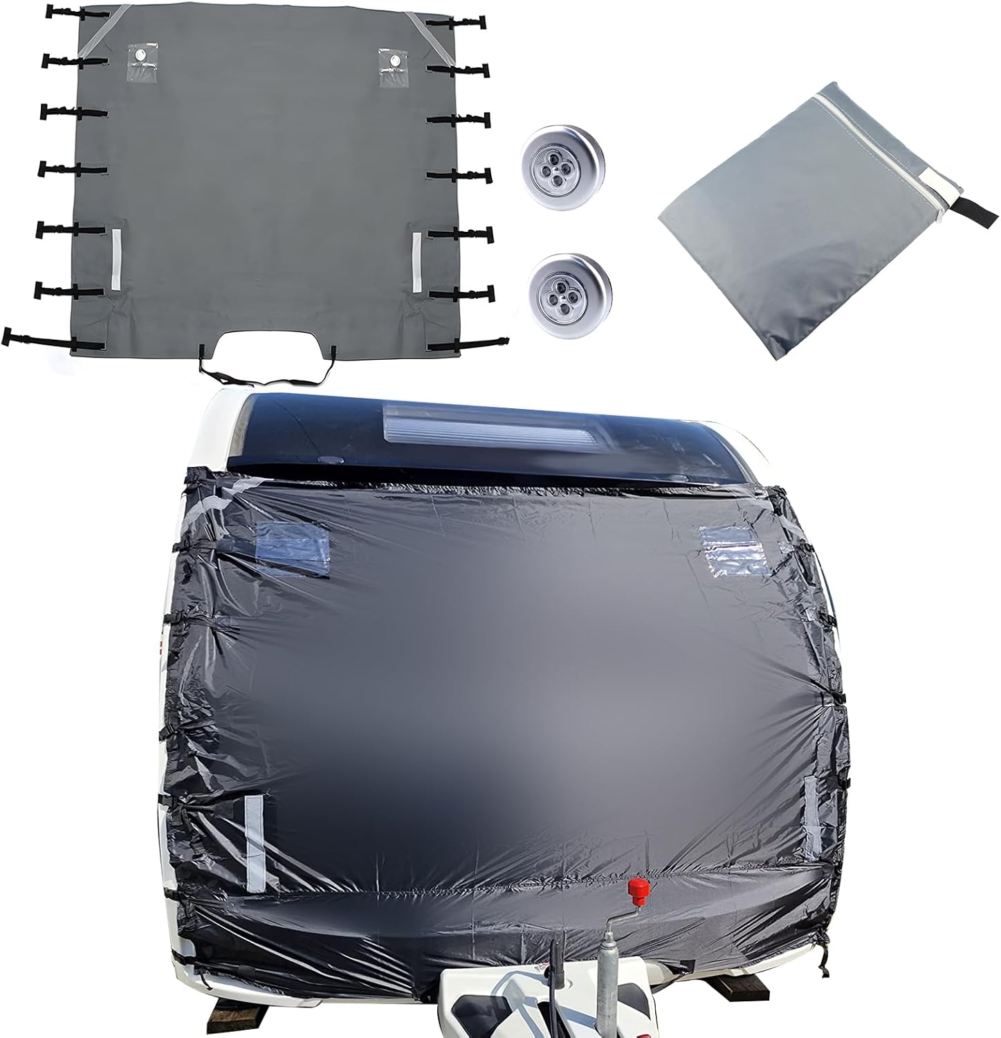 Universal RV Front Towing Cover with LED Lights