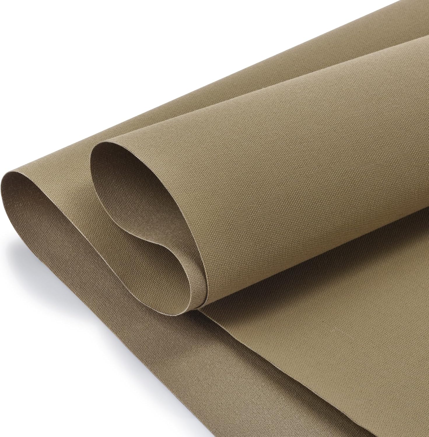 600D Waterproof Canvas Fabric - Khaki, 58" x 36" (1 Yard)