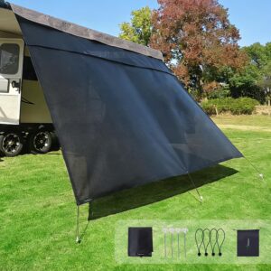 Dulepax RV Awning Screen 8'X15'3" - Zippered Shade & Privacy Screen