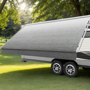 18ft RV Awning Replacement Fabric, Ombré Gray