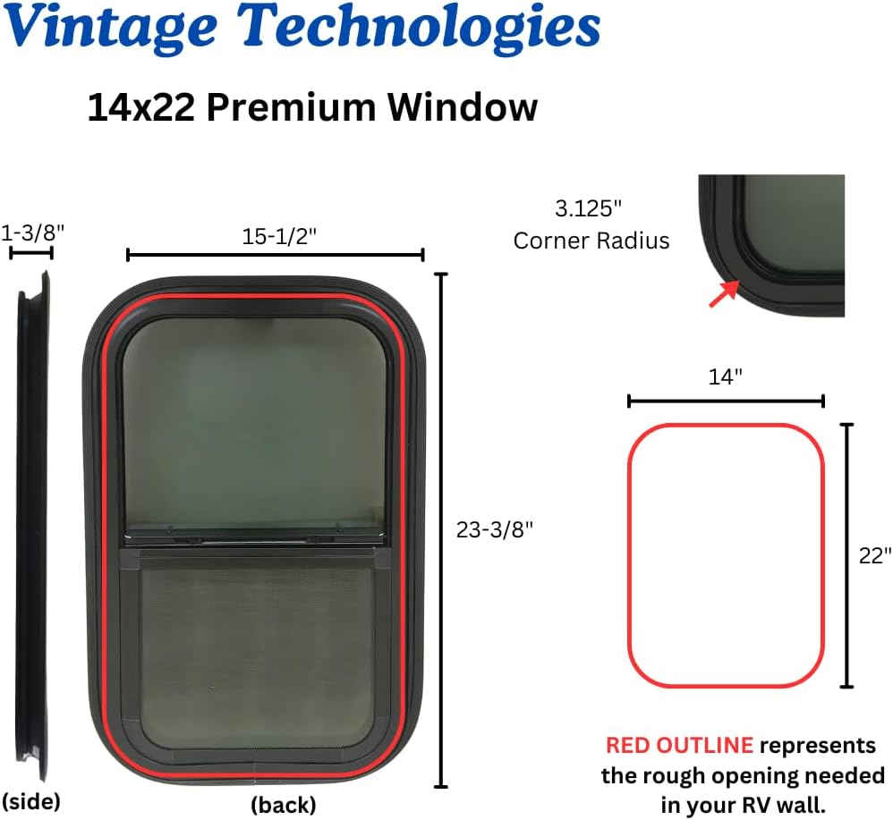 Vintage Tech 14x22 Premium RV Window Kit