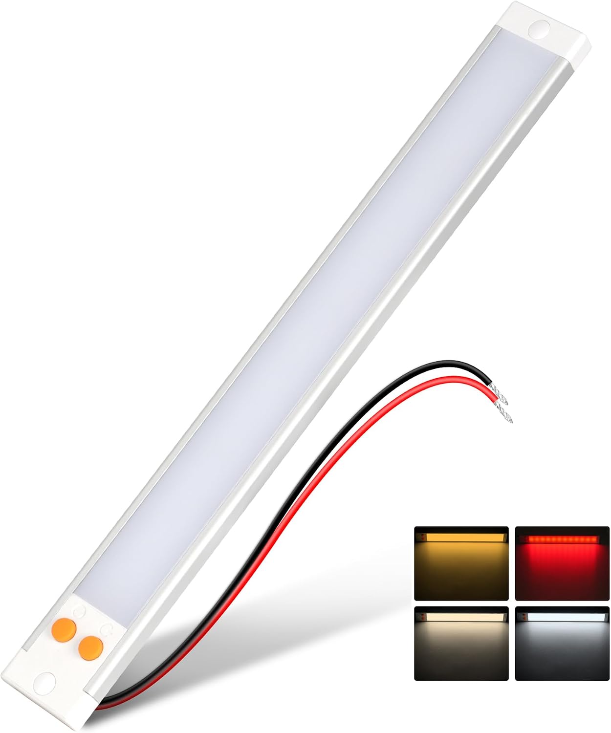 Obeaming 12V LED Light Bar, 12in RV Interior Light – 3CCT & Nightlight