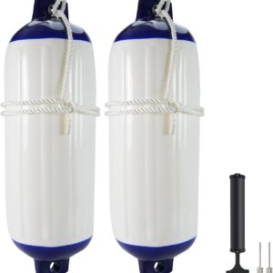 YLVERX Boat Fenders (2-Pack) - Heavy Duty Marine Bumpers