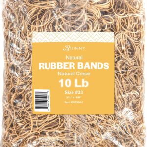 BILINNY Size 33 Rubber Bands, 6,000-Pack Tan Bands