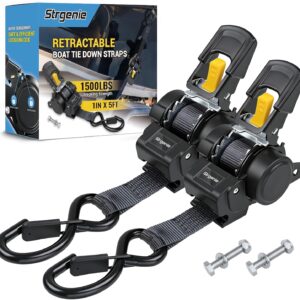 Strgenie Auto Ratchet Tie Downs 1INx5FT - Boat & Trailer Straps