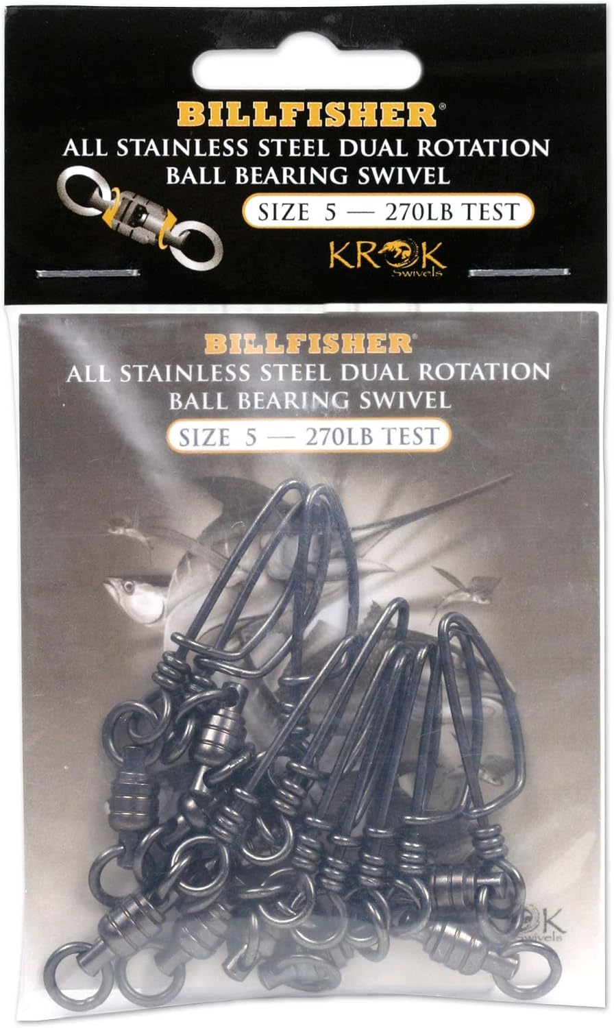 Billfisher Stainless Steel Fishing Swivels - 10 Pack