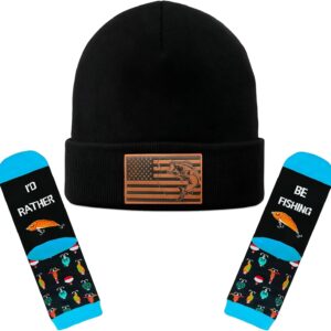 Mens Black Beanie - Winter Knit Hat for Men & Women