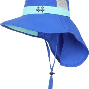 Kids Sun Hat UPF 50+ with Neck Flap, Ages 3-12