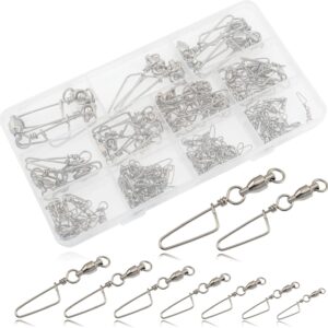 110pcs 9-Size Ball Bearing Swivels & Snaps Kit